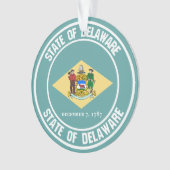Delaware Round Emblem Ornament (Vorderseite)