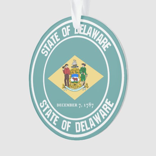 Delaware Round Emblem Ornament (Vorderseite)