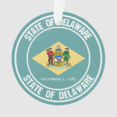 Delaware Round Emblem Ornament (Vorderseite)