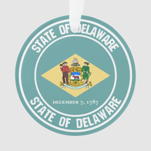Delaware Round Emblem Ornament (Vorderseite)