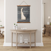Delaware Rustic Wood Wall Tapestry Coastal Decor Wandteppich Mit Holzrahmen