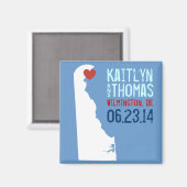 Delaware Save the Date - Customizable City Magnet (Vorderseite/Rückseite)