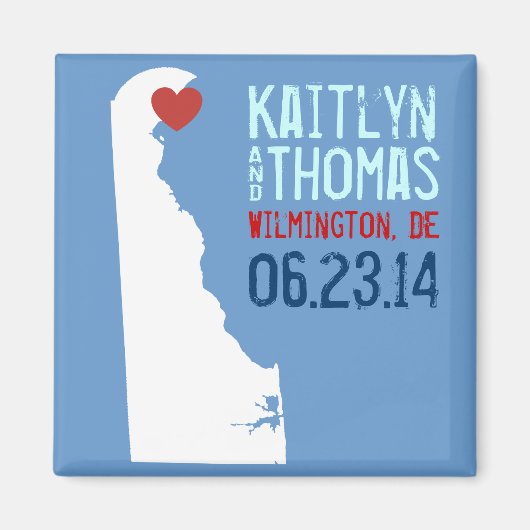 Delaware Save the Date - Customizable City Magnet (Vorne)