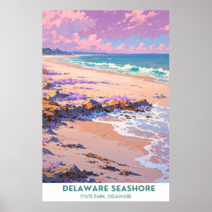 Delaware Seashore, schöner Strand von Delaware Poster