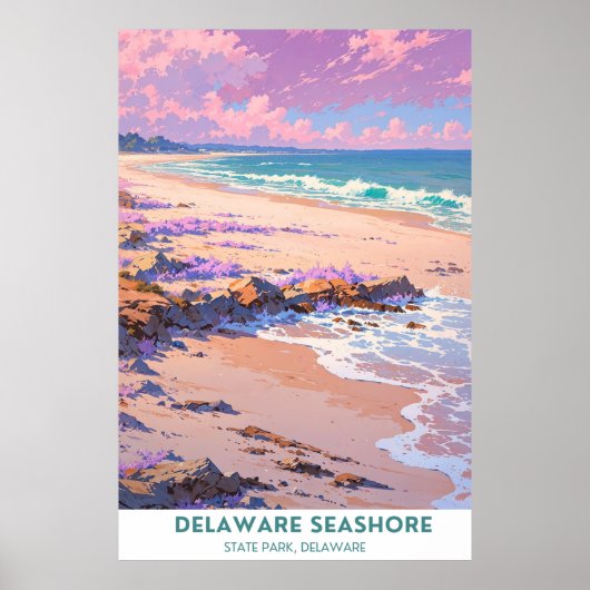 Delaware Seashore, schöner Strand von Delaware Poster (Vorne)
