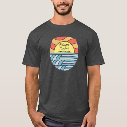 Delaware Seashore Staat Park Delaware DE Retro Wat T-Shirt (Vorderseite)