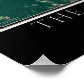 Delaware Seashore von Space Satellite Map Poster (Ecke)