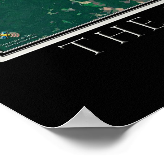 Delaware Seashore von Space Satellite Map Poster (Ecke)