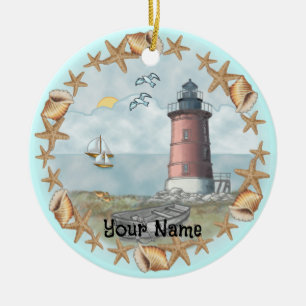 Delaware Shells Leuchtturm-Ornament Keramik Ornament
