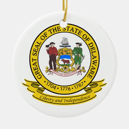 Delaware-Siegel Keramikornament (Vorne)