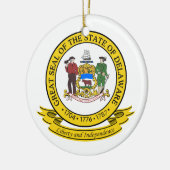Delaware-Siegel Keramikornament (Links)