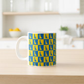 Delaware Silhouette Pop Art Blue Yellow Pattern Kaffeetasse