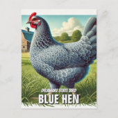 Delaware Staat Bird Blue Hen Postkarte (Vorderseite)