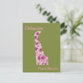 Delaware Staat Blume Collage Map Postkarte (Stehend Vorderseite)