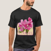 Delaware Staat Blume Peach Blossom Aufkleber 3 T-Shirt (Vorderseite)