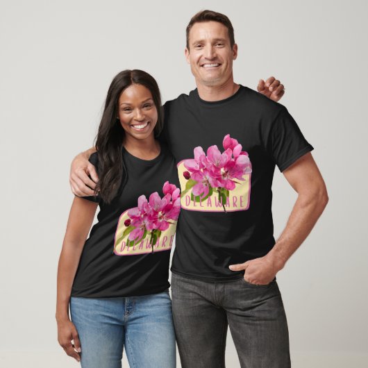 Delaware Staat Blume Peach Blossom Aufkleber 3 T-Shirt (Unisex)