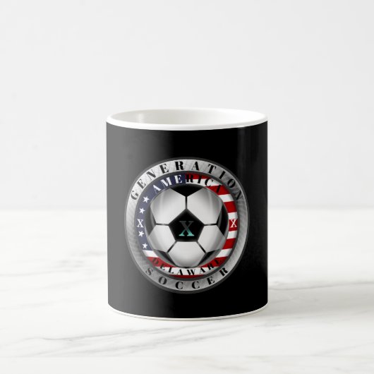 Delaware Staat Generation X American Soccer Kaffeetasse (Mittel)