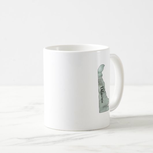 Delaware Staat Illustration Kaffeetasse (VorderseiteRechts)