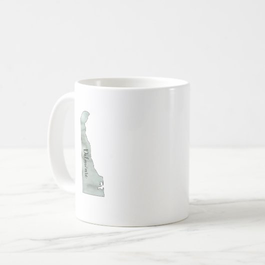 Delaware Staat Illustration Kaffeetasse (Vorderseite Links)