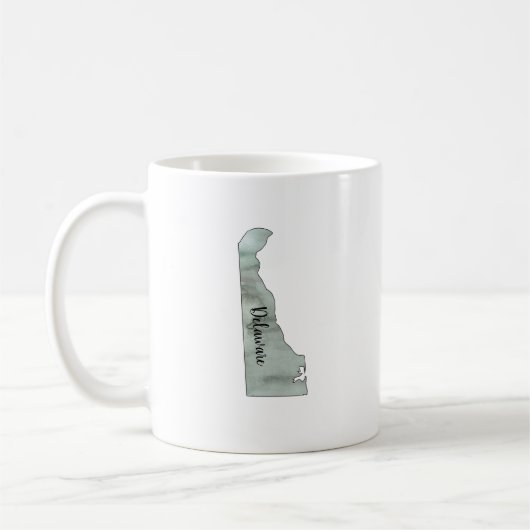 Delaware Staat Illustration Kaffeetasse (Links)