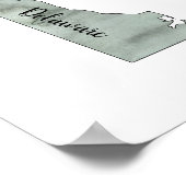 Delaware Staat Illustration Poster (Ecke)