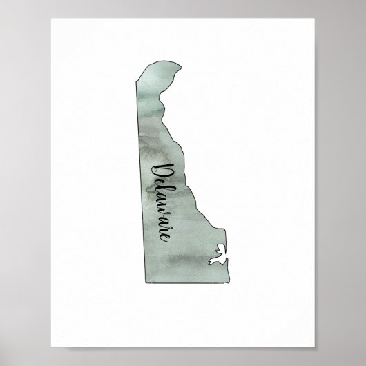 Delaware Staat Illustration Poster (Vorne)
