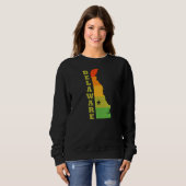 Delaware Staat Kontur Map Usa Sweatshirt (Vorne ganz)