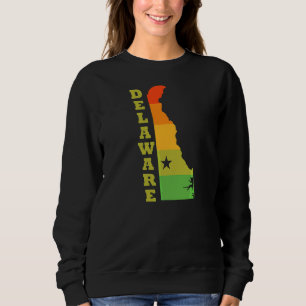 Delaware Staat Kontur Map Usa Sweatshirt