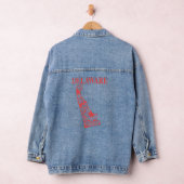 Delaware Staat mandala map, Made in Delaware Jeansjacke (Hangar)