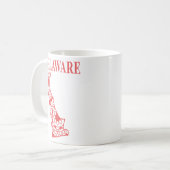 Delaware Staat mandala map, Made in Delaware Kaffeetasse (Vorderseite Links)