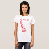 Delaware Staat mandala map, Made in Delaware T-Shirt (Vorne ganz)