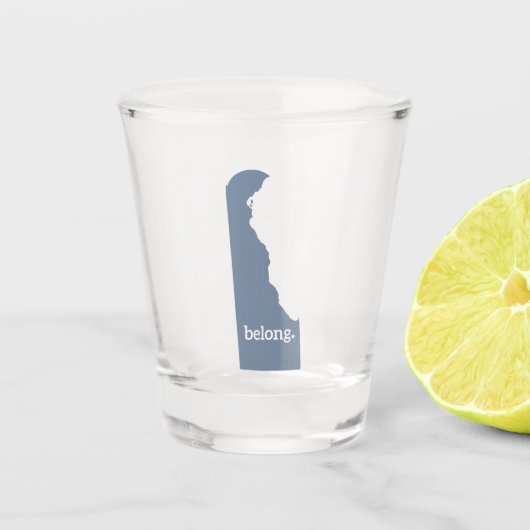Delaware Staat Map Belong Schnapsglas (Vorderseite)