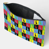 Delaware Staat Pop Art Pattern Zubehörtasche (Offen)