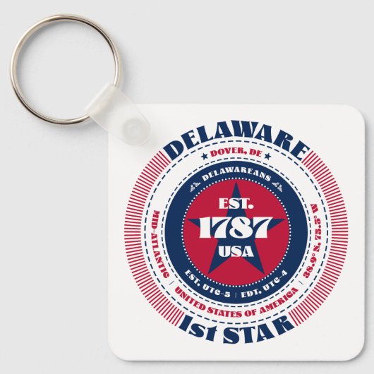 Delaware Staat Schlüsselanhänger (Vorderseite)
