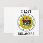 Delaware Staat Siegel Einladung (Vorne/Hinten)
