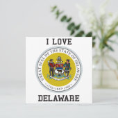 Delaware Staat Siegel Einladung (Stehend Vorderseite)
