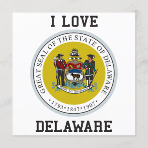 Delaware Staat Siegel Einladung