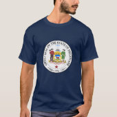 Delaware Staat Siegel Emblem T - Shirt (Vorderseite)