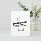 Delaware Staat Slogan Postkarte (Stehend Vorderseite)
