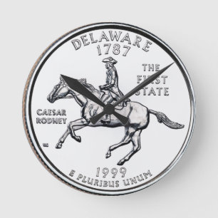 Delaware-Staat-Viertel Runde Wanduhr