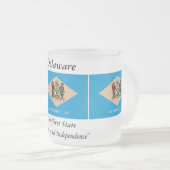 Delaware-Staats-Flagge Mattglastasse (VorderseiteRechts)