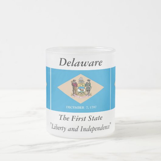 Delaware-Staats-Flagge Mattglastasse (Mittel)