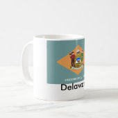 Delaware-Staats-Flaggen-Tasse Kaffeetasse (Vorderseite Links)