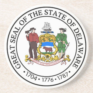 Delaware-Staats-Siegel-Untersetzer Sandstein Untersetzer