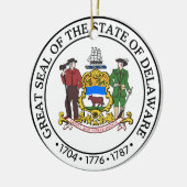 Delaware-Staats-Siegelamerika-Republiksymbolflagge Keramikornament (Links)