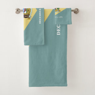 Delaware Staatsflagge Badhandtuch Set