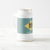 Delaware-Staatsflagge Bierglas (Vorderseite Links)