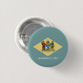 Delaware Staatsflagge Button (Vorne & Hinten)