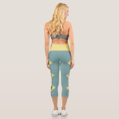 Delaware-Staatsflagge Capri Leggings (Rückseite)