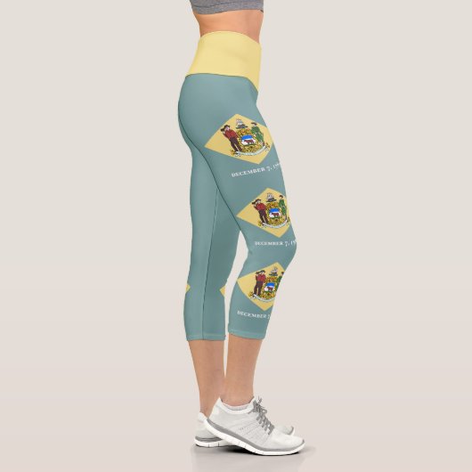 Delaware-Staatsflagge Capri Leggings (Rechts)